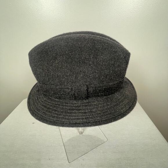 Luigi Baroni Dark Gray Men's Fedora Style Hat Made in Italy - Picture 3 of 10